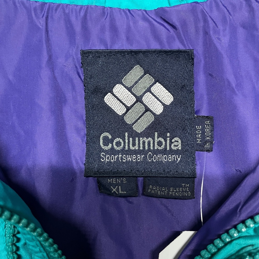 Vintage Columbia Whirlbird 3-in-1 Ski Jacket Mens XL Teal Red 90s Retro‎ Coat - Picture 3 of 11